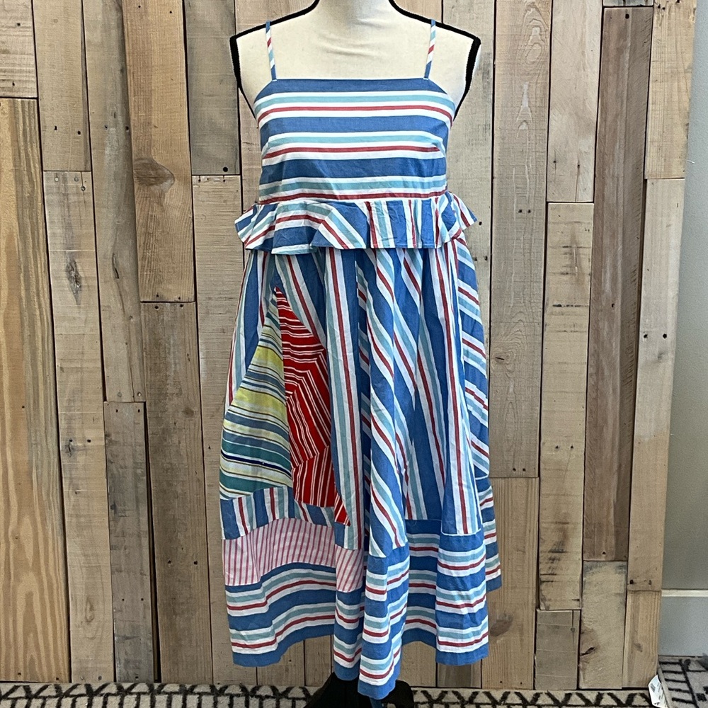 NWT Celandine blue and white striped sundress